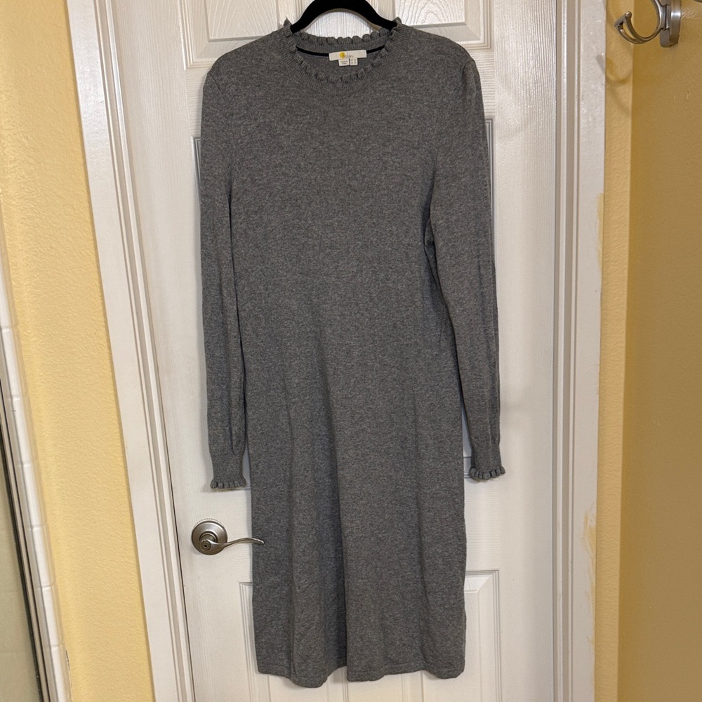 Boden Charcoal Long Sleeve Dress